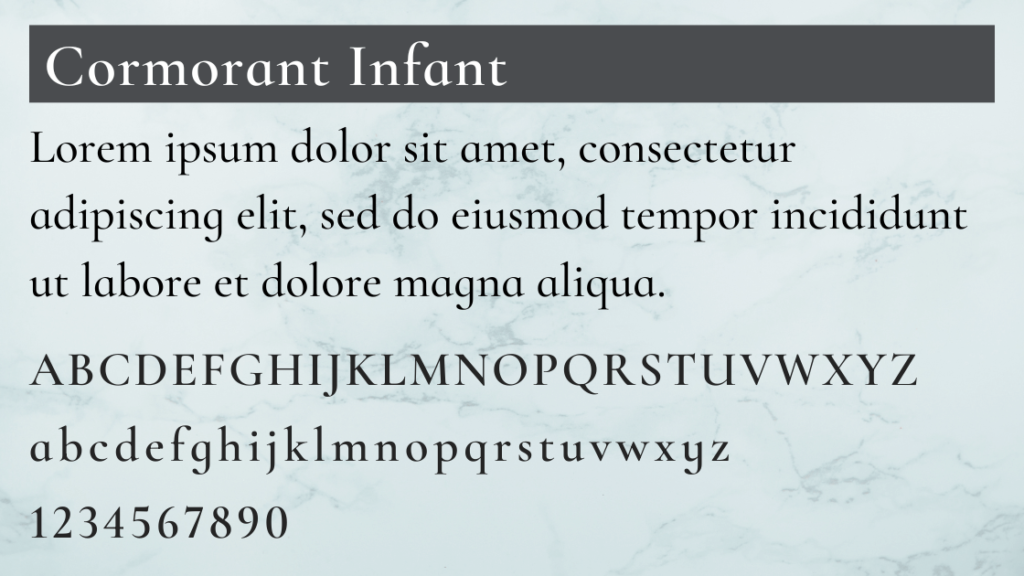 Googleフォント Cormorant Infant